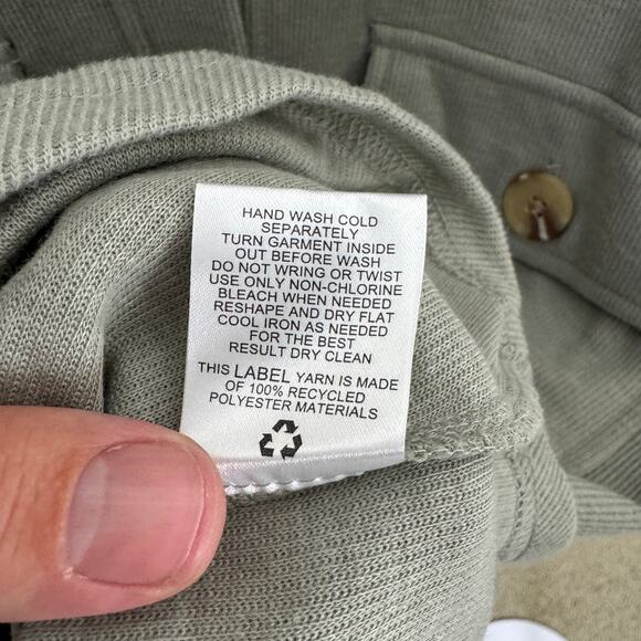 Hippie Rose Button Up Longsleeve Ribbed Shirt US Women's M - Picture 6 of 7